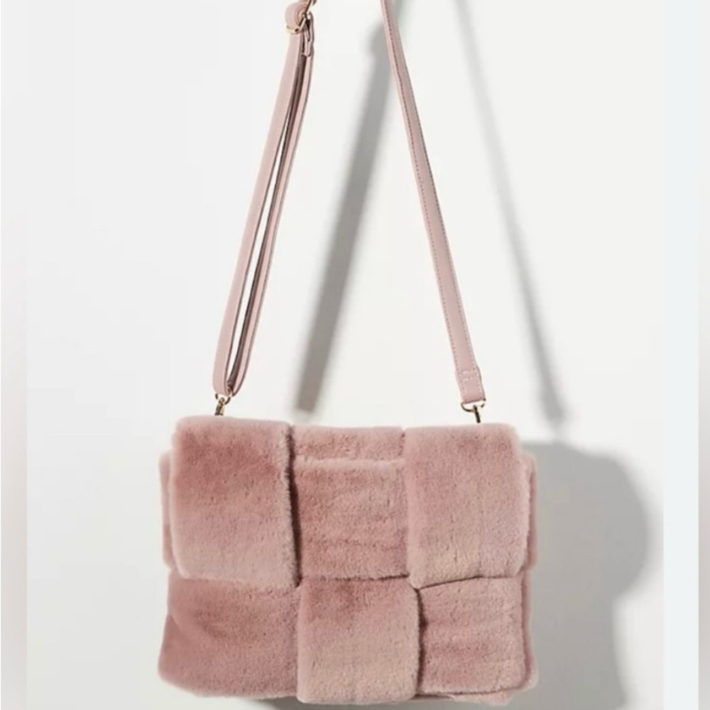 NWT Anthropologie Faux Fur Cross Body Bag